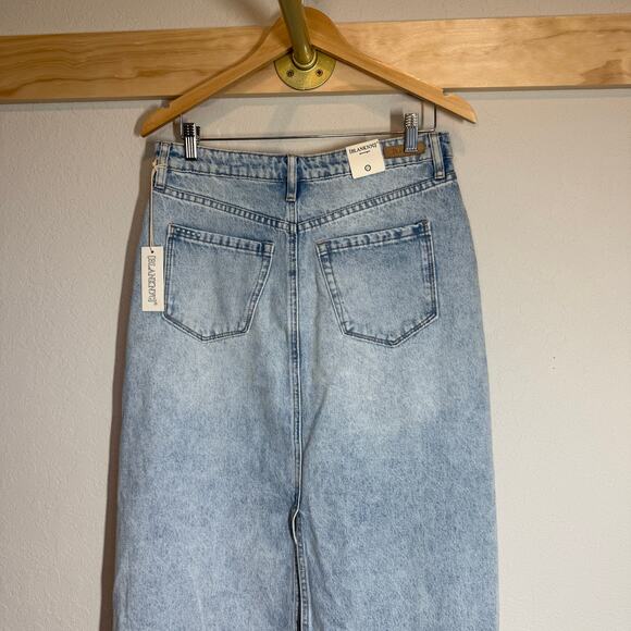 Women's Blank NYC Denim Blue Jean Patchwork Midi Skirt Size 27 NEW - Picture 10 of 10